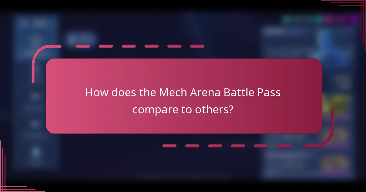 How does the Mech Arena Battle Pass compare to others?