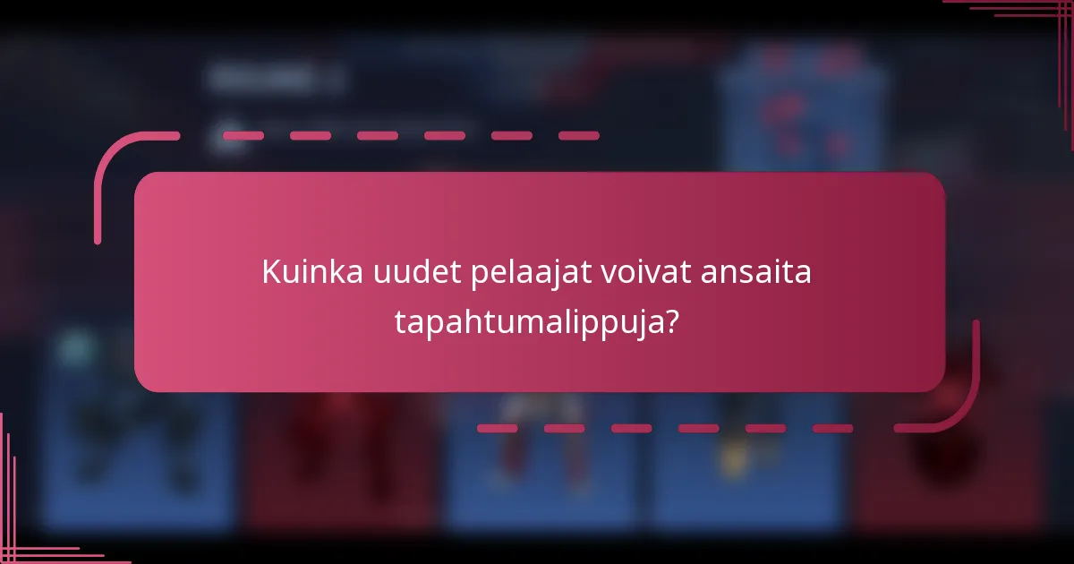 Kuinka uudet pelaajat voivat ansaita tapahtumalippuja?