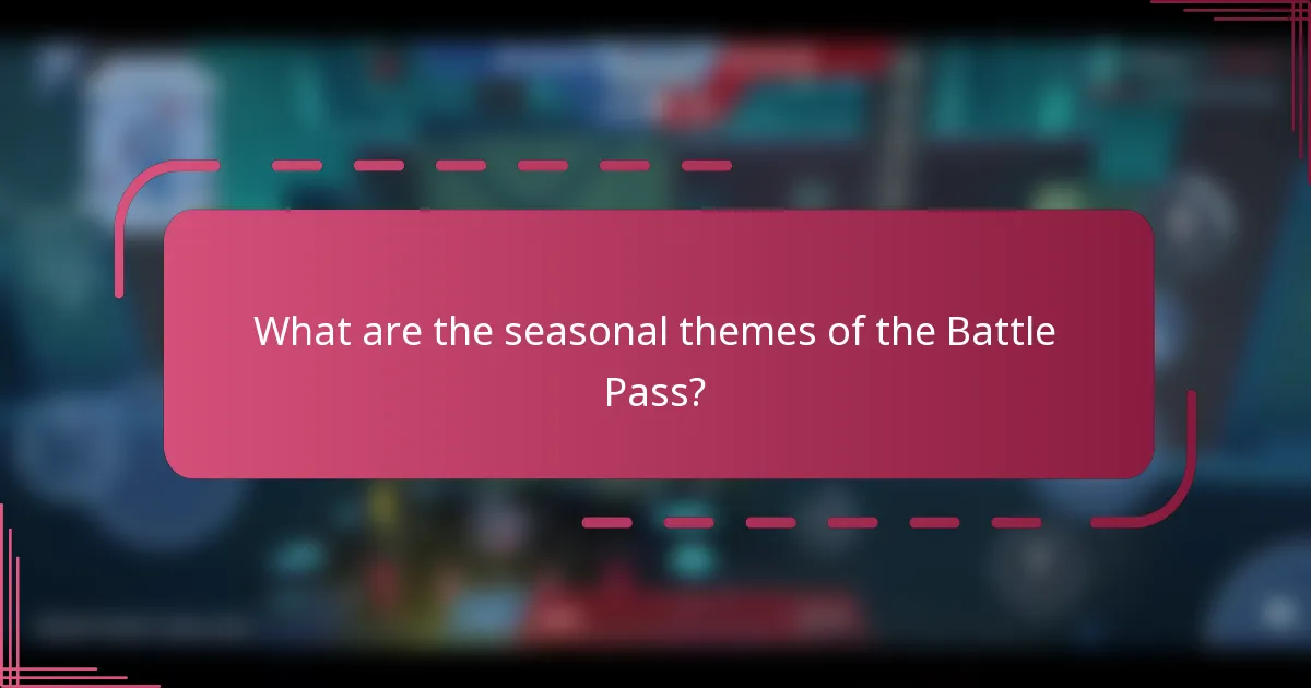 What are the seasonal themes of the Battle Pass?