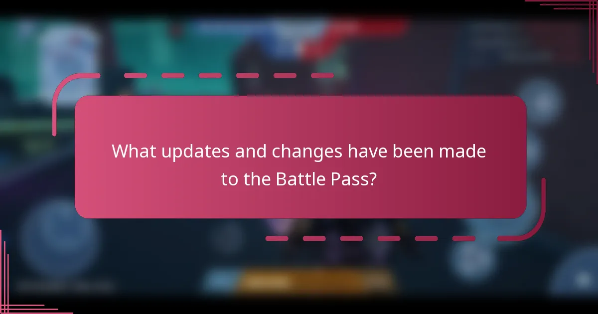 What updates and changes have been made to the Battle Pass?